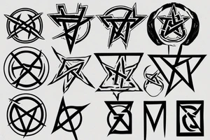 Pentagram and rammstein tattoo idea