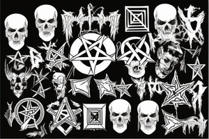 Pentagram and rammstein tattoo idea