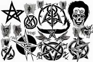 Pentagram and rammstein tattoo idea