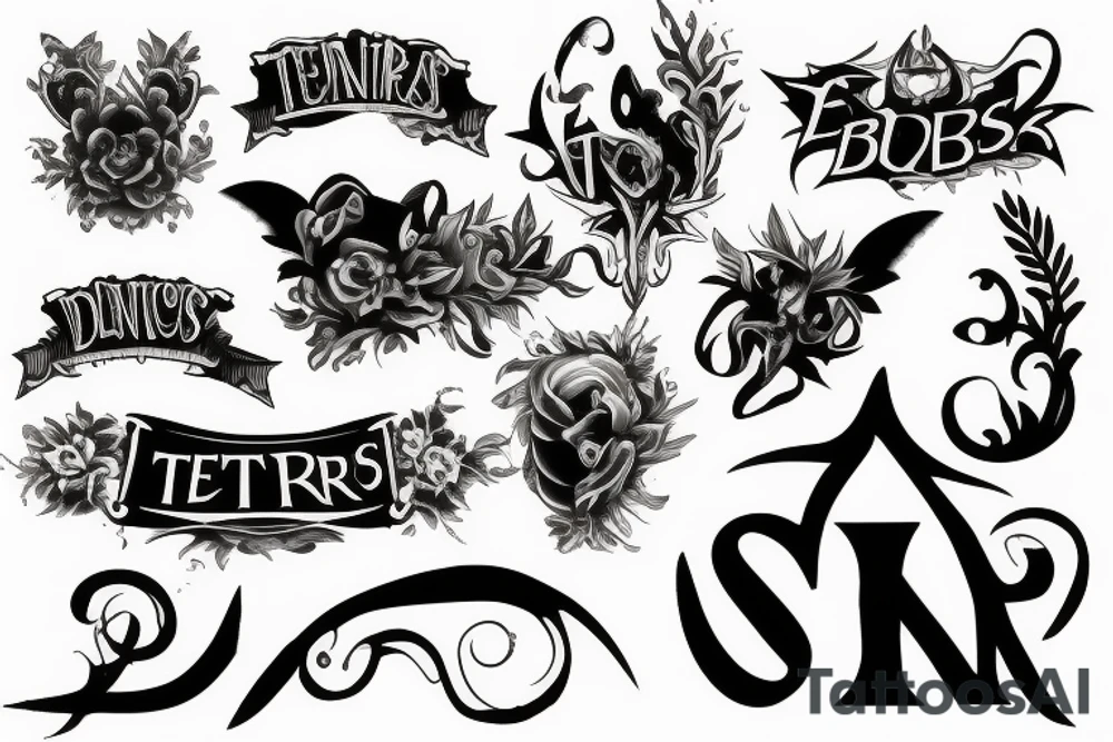 The letters Tenebras tattoo idea