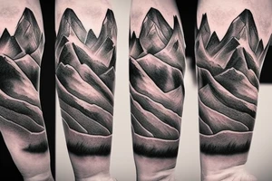 I want something with a mountain and river that represents God is peace tattoo idea