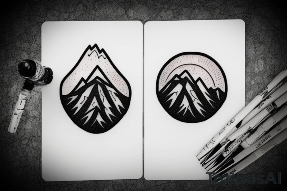 Mountain with river to show peace in my life tattoo idea
