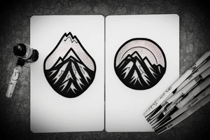 Mountain with river to show peace in my life tattoo idea