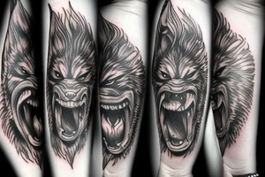 flame fenrir tattoo idea