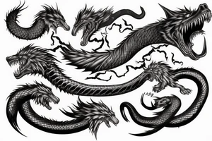 fenrir fighting world serpent tattoo idea