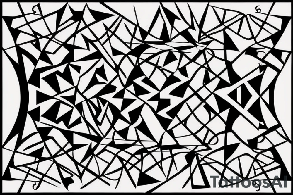 Ziggurat in Geometric Style: Opt for a geometric tattoo style, using bold lines and shapes to create a stylized representation of the ziggurat. This approach can give the design a modern and abstract feel while still capturing the essence of the ancient structure. tattoo idea