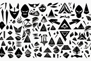 A ziggurat representing the advancement of human civilization tattoo idea