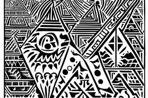 A ziggurat representing the advancement of human civilization tattoo idea