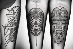 A simple tattoo that represents human civilization tattoo idea