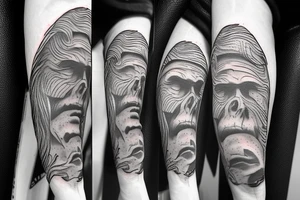 Dna strand idea of early homo sapiens tattoo idea