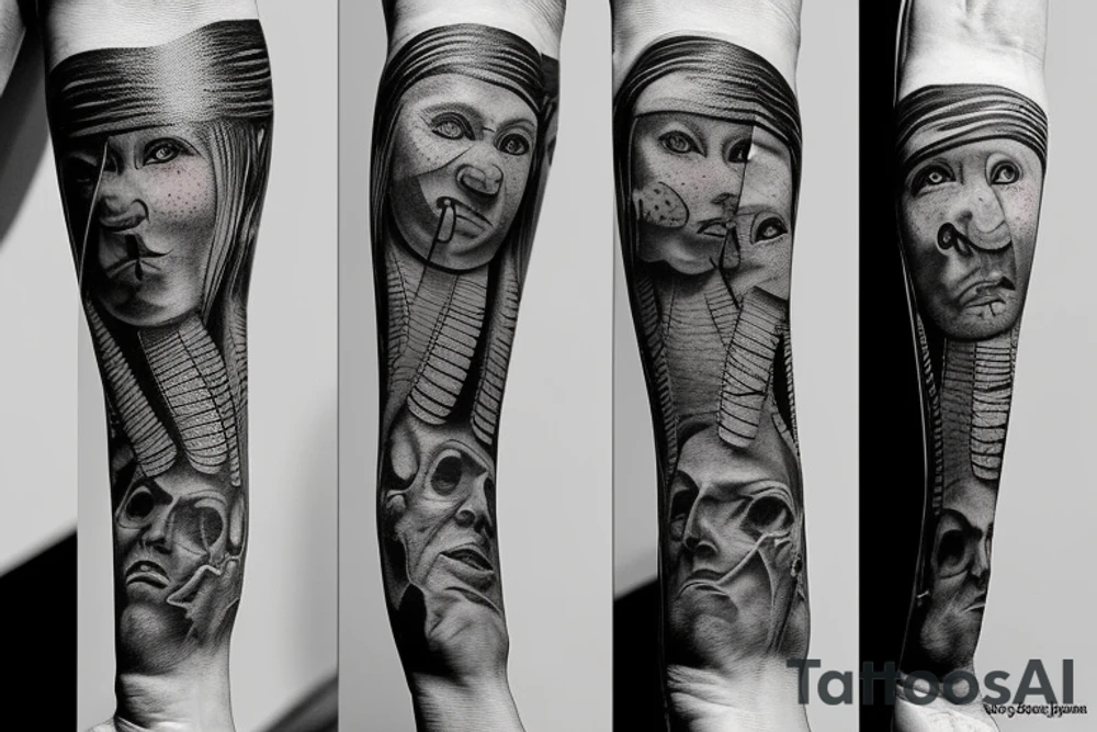 Dna strand idea of early homo sapiens tattoo idea