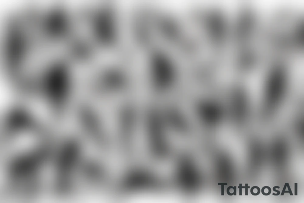 Silhouette of early human tattoo idea