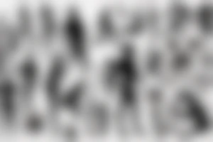Silhouette of early human tattoo idea
