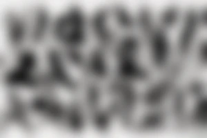 Silhouette of early human tattoo idea