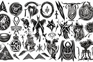Witchcraft symbolism tattoo idea