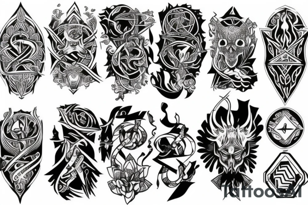Neo-pagan symbolism tattoo idea