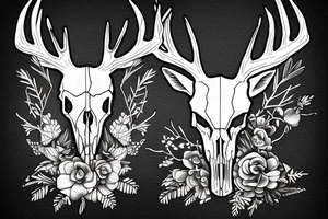 Pagan deer skull tattoo idea