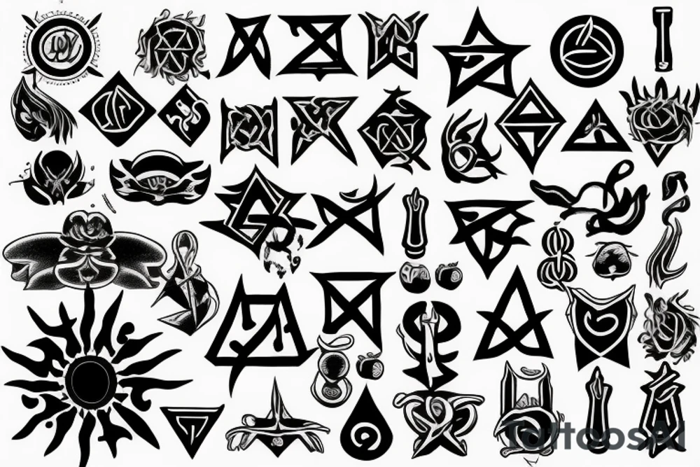 Witchcraft hex symbol tattoo idea