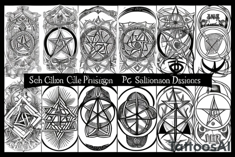 Wiccan pentacle tattoo idea