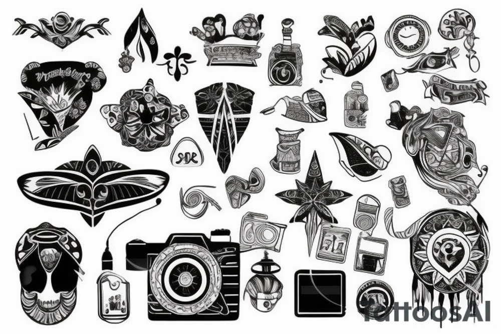 Travel tatoo with tattoo idea