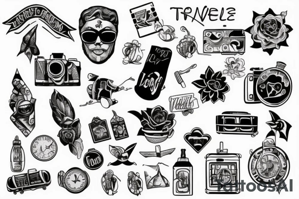 Travel tatoo with tattoo idea
