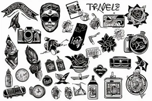 Travel tatoo with tattoo idea