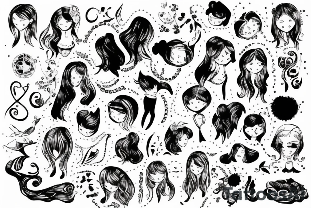 two little girls tattoo idea