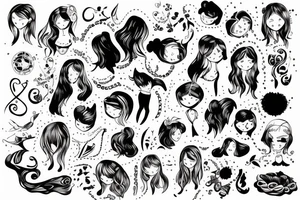 two little girls tattoo idea