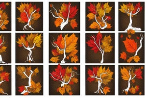 Thorshammer, deity, tree and falling leaves, autumn, crown, apple tattoo idea