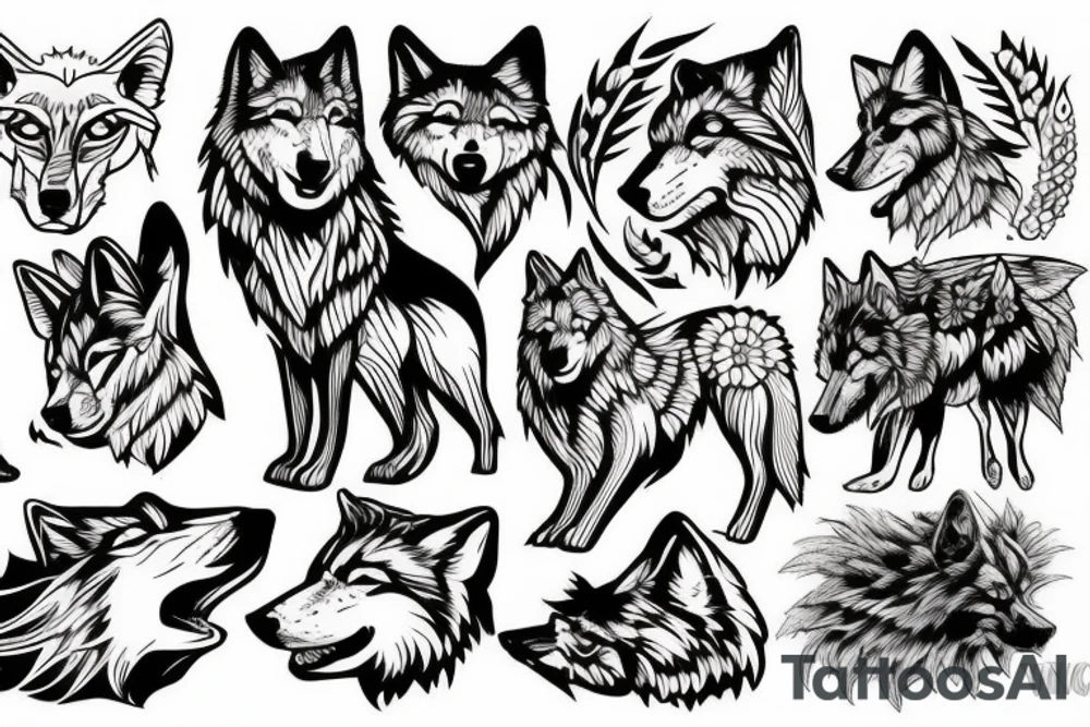 wolf on a rock --v 5 tattoo idea