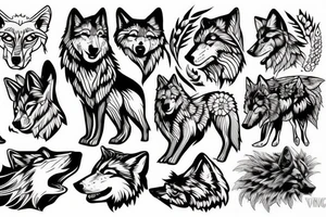 wolf on a rock --v 5 tattoo idea