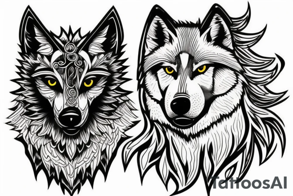 wolf on a rock --v 5 tattoo idea