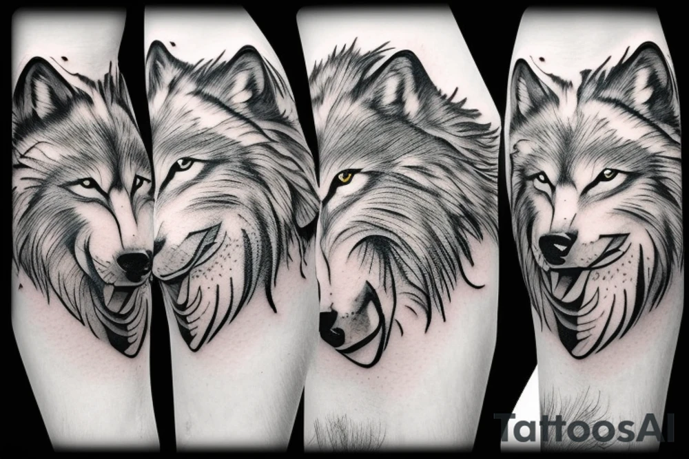 wolf on a rock --v 5 tattoo idea