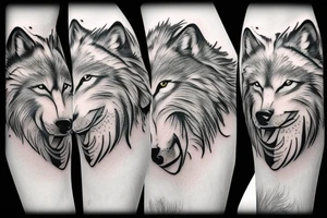 wolf on a rock --v 5 tattoo idea