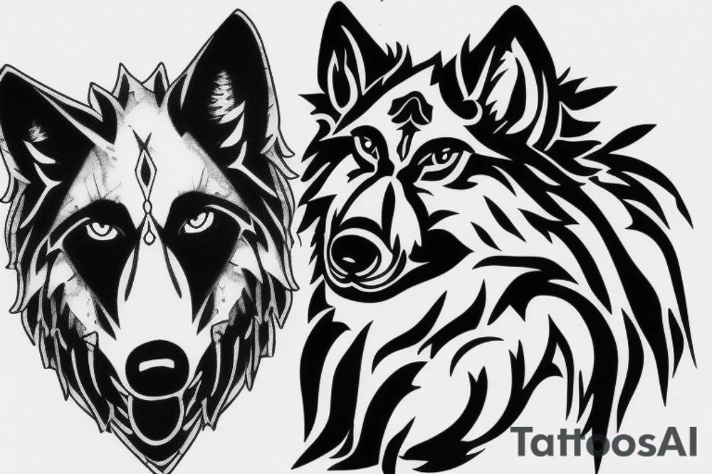 wolf on a rock --v 5 tattoo idea