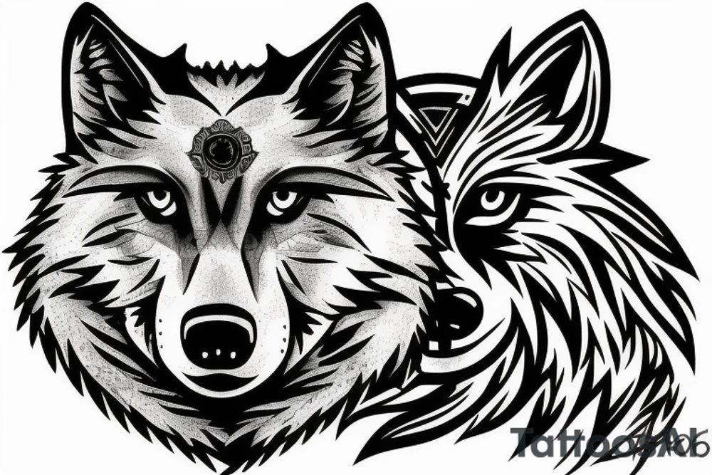 wolf on a rock --v 5 tattoo idea