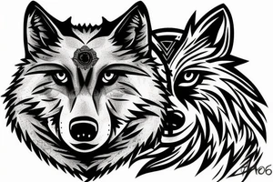 wolf on a rock --v 5 tattoo idea