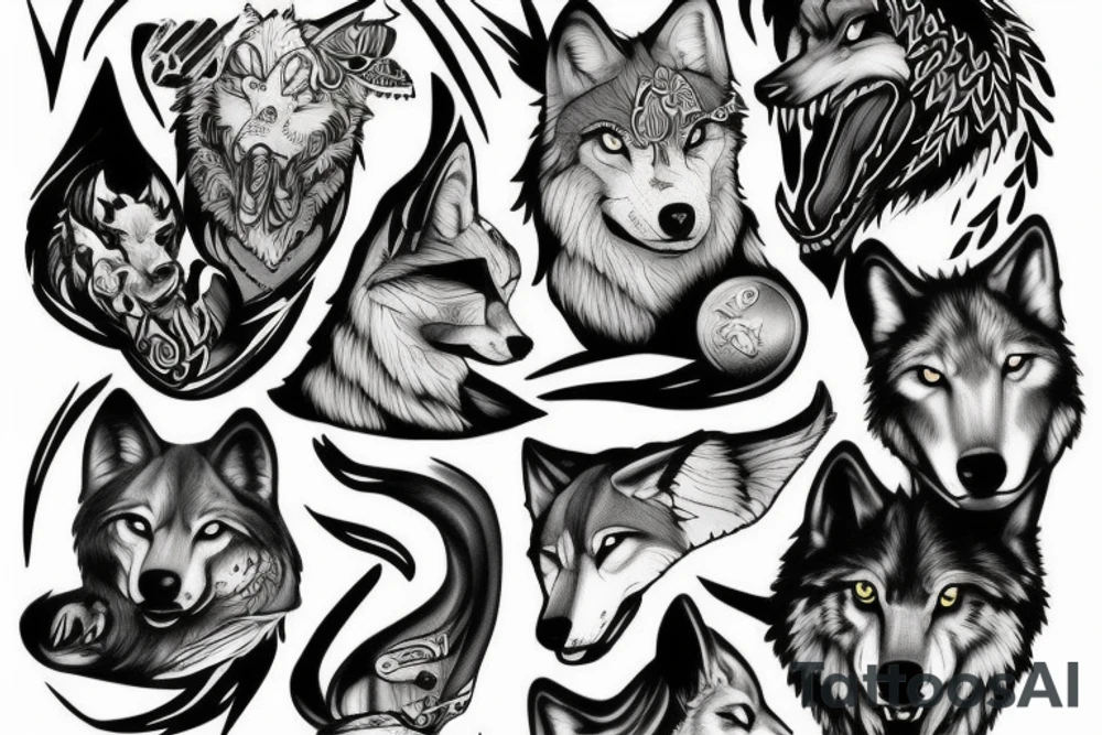 wolf on a rock --v 5 tattoo idea