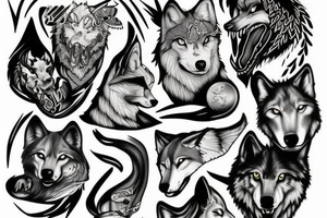wolf on a rock --v 5 tattoo idea