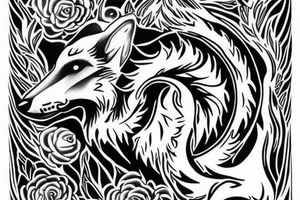 wolf on a rock --v 5 tattoo idea