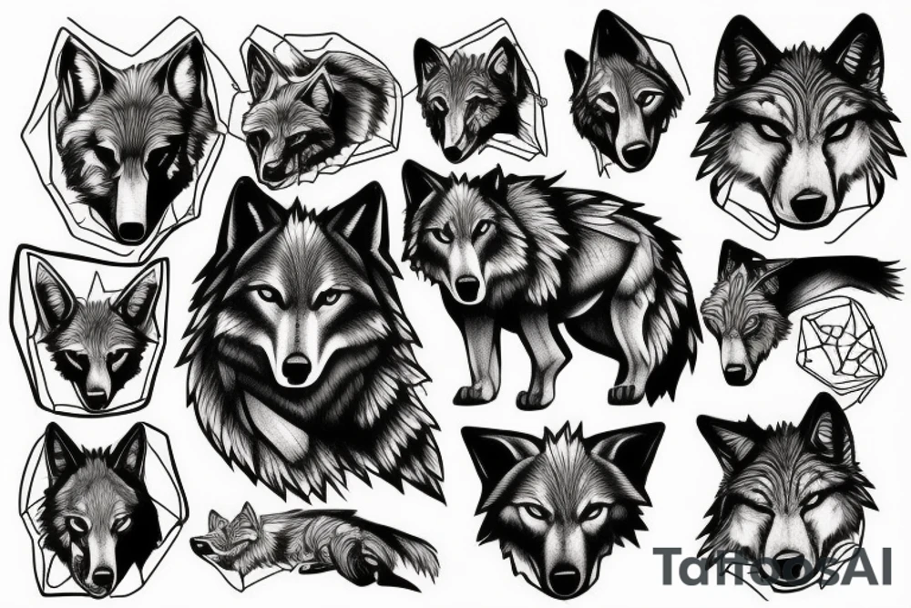wolf on a rock --v 5 tattoo idea