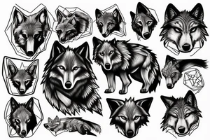 wolf on a rock --v 5 tattoo idea