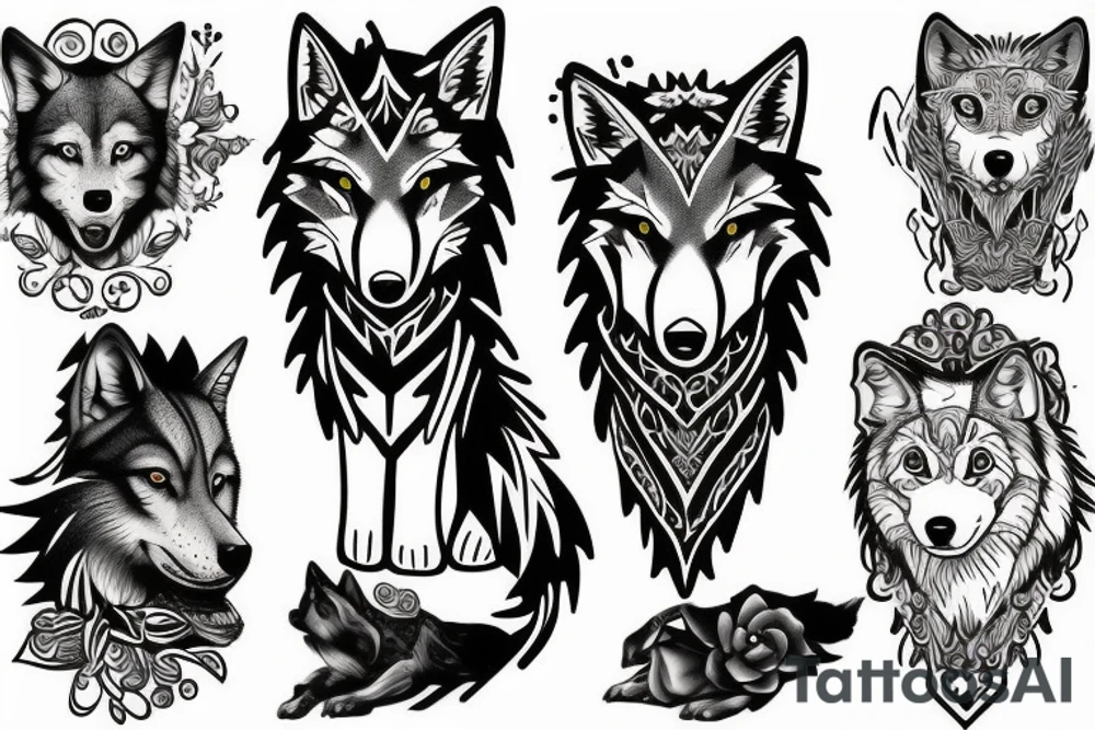 wolf on a rock --v 5 tattoo idea