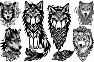wolf on a rock --v 5 tattoo idea