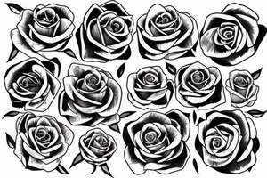 rose with watter tattoo idea