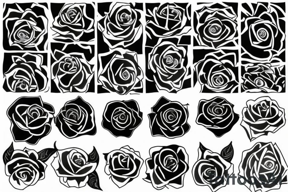 rose with watter tattoo idea