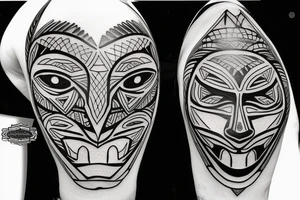 shaman mask tattoo idea