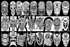 shaman mask tattoo idea
