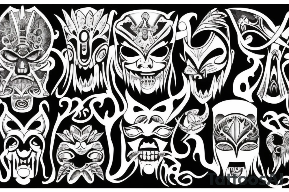 shaman mask tattoo idea