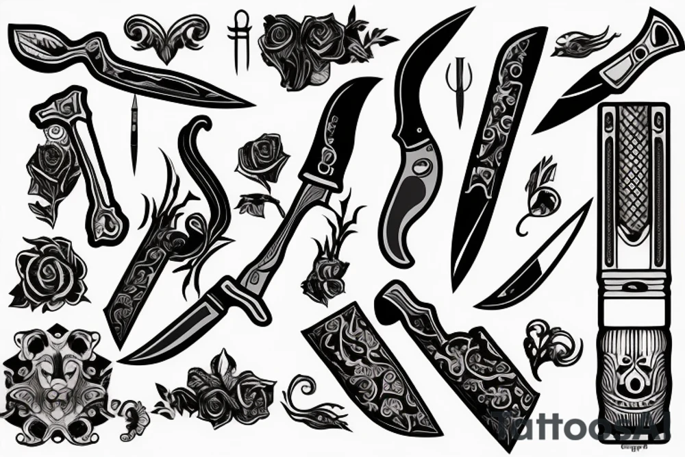 knife tattoo idea